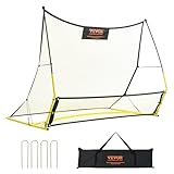 VEVOR 2 in 1 Fußball Rebound Doppelte Netze 180cm, Eisenrohr & PE-Netz Kinder &...