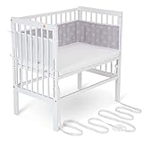 FabiMax Baby Beistellbett für Boxspringbett, stufenlos höhenverstellbar,...