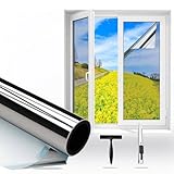 Gutsurge Spiegelfolie Fenster Sichtschutz 44.5x200cm Sonnenschutzfolie Fenster...