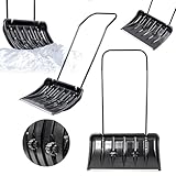 KADAX Schneeschieber mit Alu-Profilkante, breite Schneeschaufel mit Rädern,...