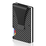 sinzau Kreditkartenetui, Kohlefaser Kreditkarten Etuis mit Geldklammer und...