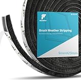 shinfly Bürstendichtung Selbstklebend 9 mm(B) x 23 mm(D) x 5M(L),...