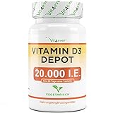 Vitamin D3 20.000 I.E. Depot - 240 Tabletten - Hochdosiert - Laborgeprüft -...