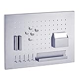 Zeller Memoboard, Edelstahl, Silber, 50 x 35 x 1.5 cm, 11125