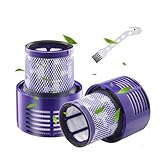 Laukowind 2x Filter für Dyson V10 SV12, Waschbarer Ersatzfilter mit Bürste...