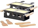 Rosenstein & Söhne Raclette Teelichtofen: 2er-Set Teelicht-Raclette für 2...