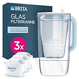 BRITA Wasserfilter Kanne Glas hellblau (2,5l) inkl. 3 MAXTRA PRO Pure...