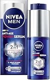 NIVEA MEN Anti-Age 2in1 Power Serum, Gesichtspflege für Männer mit Hyaluron...