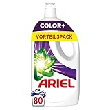 Ariel Flüssigwaschmittel, 80 Waschladungen Color+ Waschmittel, Kraftvolle...