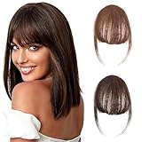 JEYORZY 2 Stück Clip in Pony, Clip on Air Bangs Französischer Pony, Einteilige...