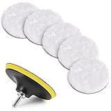 Kshineni 125mm Wolle Polierpads, 7tlg Auto Polierhaube Lammfell Pad Polierpads...