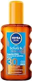 NIVEA SUN Schutz & Bräune Sonnenöl Spray LSF 30 (200 ml), Sonnencreme mit...