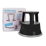 Tritthocker Rolltritt Rollhocker Elefantenfuss | TÜV + GS geprüft | Stahl |...