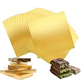 100 Stück Folie Papier Wrapper, Goldfolie Aluminiumfolie Schokoladen...