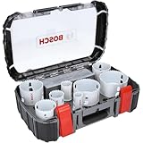 Bosch 11 tlg. Lochsäge Progressor for Wood & Metal Set Elektriker (für Holz...