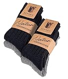 YESWEL 4 Paar Alpaka Wollsocken Herren Damen, Atmungsative Socken Extra Warm,...