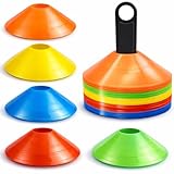 ATHLEJOY 25x Slalom Hütchen - Fussball Markierungshütchen - Fußballzubehör -...