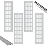 4 Stück Belüftungsgitter Aluminium, Ventilation Grille Rechteckig, Edelstahl...