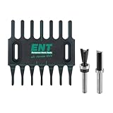 ENT 09044 zöllige Zinkenfrässchablone mit 2-tlg. Fräser-Set, für hochwertige...