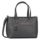 TOM TAILOR Elis Damen Shopper Umhängetasche Reißverschluss Mittelgroß Grau