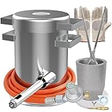 ILOKNZI 6 kg Propangas-Schmelzofen-Set, bis zu 1400 °C, aus Edelstahl-Fass,...