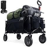 TIMBER RIDGE XXL Bollerwagen Faltbar Strand Handwagen mit Seitentasche...