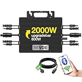 BLZLDD 2000W Wechselrichter, Solar Mikrowechselrichter mit WLAN & Bluetooth,...