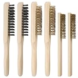MetallbüRste Mit Holzgriff 6-teilig, Mit Holzgriff MessingbüRste, 2 GrößEn...