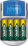 VARTA Akku Ladegerät, inkl. 4X AA 2600mAh, Batterieladegerät für...