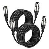 EBXYA DMX-XLR-Kabel + XLR-Mikrofonkabel 2er-Pack – 10m/30ft symmetrisches...