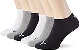 PUMA Unisex Sneakers Socken Sportsocken 6er Pack grey-white-black /...