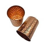 AB India Crafts 2er Set Kupfer Trinkbecher – 200 ml – reines Kupfer 99,9%...