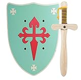 GERILEO Ritter Schwert und Schild aus Holz, Handgefertigtes - Spielzeug für...