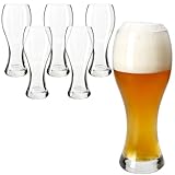 MamboCat 6er Set Weizenbiergläser klar 0,5 L I Weißbier-Glas mit schlichtem &...