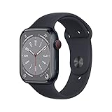 Apple Watch Series 8 (GPS + Cellular, 45 mm) - Aluminiumgehäuse Mitternacht mit...
