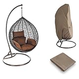 Home Deluxe - Hängesessel Cielo - Grau, Höhe 200 cm - inkl. Regenabdeckung,...