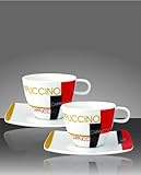 Art Café 2er Set Cappuccinotassen Porzellan 290 ml - Isoliert & Stilvoll mit...