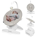 LIONELO Iris Elektrisch Babywippe 360o drehbar für Babys bis zu 9 kg...