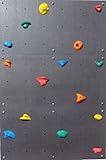 Create for you Kletterwand Outdoor Kinder + 5 Klettersteine - Schwarz...