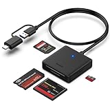 Speicherkartenleser, BENFEI 4 in 1 USB USB-C auf SD Micro SD MS CF Kartenleser...