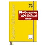 TimeTEX System-Schulplaner A4-Plus Gelb - Schuljahr 2025-2026 - Lehrerkalender -...