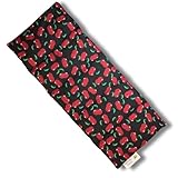 Franzis Nähstube 50x20cm Traubenkernkissen Kirsche schwarz in 100% Baumwolle I...