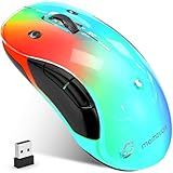 memzuoix LED Kabellose Maus – Wiederaufladbare 2.4G Optische Maus mit...