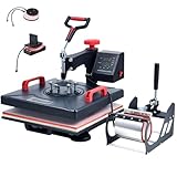 CREWORKS Hitzepresse 15'x15', 5-in-1 360-Grad-Schwenk-Shirt-Druckmaschine mit...