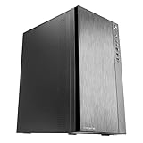 Tacens Anima ACX, Micro ATX PC Gehäuse, Gebürstete Aluminium Front, 12cm...