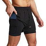 Danfiki Laufshorts Herren Kurze Sporthose Kurz mit Tasche Laufhose Herren...
