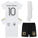 Deutschland Fußballtrikot-Set personalisiert für Jungen & Mädchen – mit...