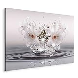murando - Wandbilder Blumen 120x80 cm 1 tlg - Leinwandbild Leinwand Bilder Wand...