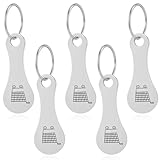 Nogeqi 5 Stück Einkaufswagenlöser Edelstahl Einkaufswagenchip...