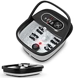 Snailax klappbares Fußbad mit Massage und Heizung, Fußsprudelbad mit 14...